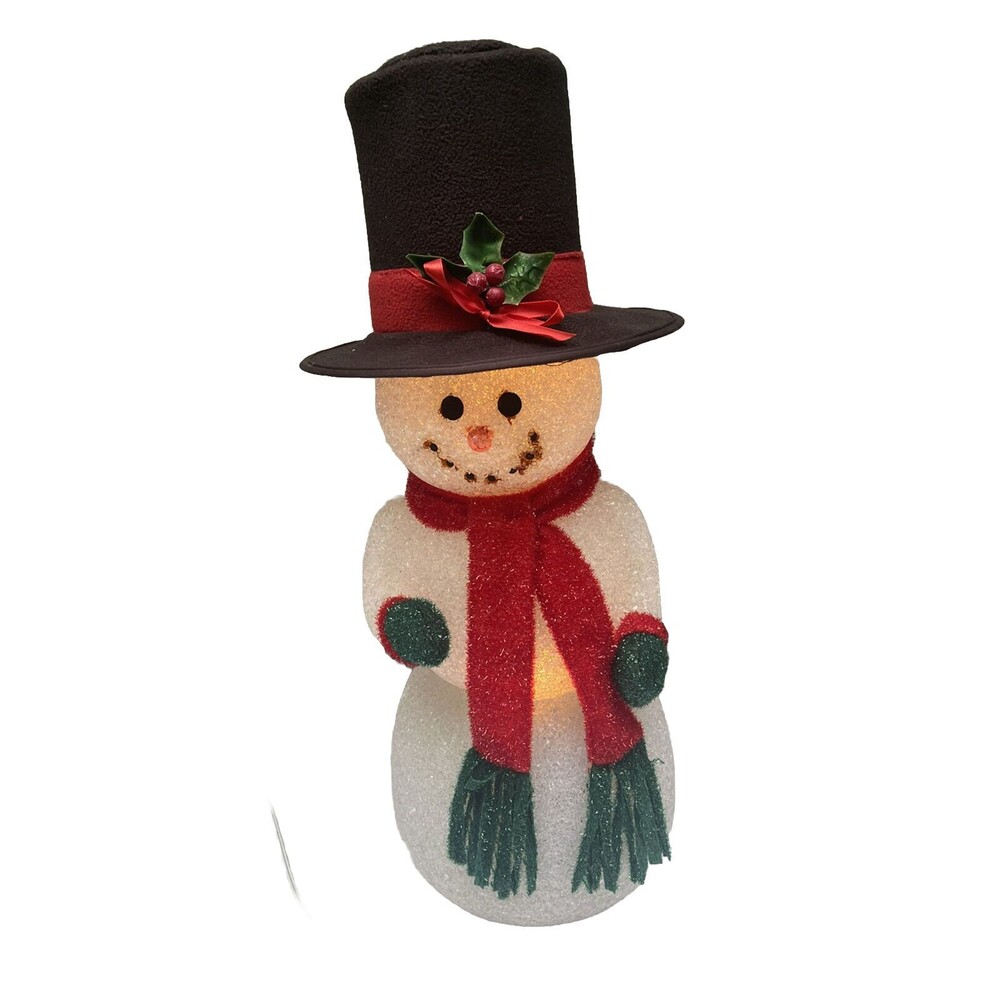 VINTAGE SEASONS SNOWMAN Sparkle Snowman Christmas Indoor Outdoor Decoration 22"